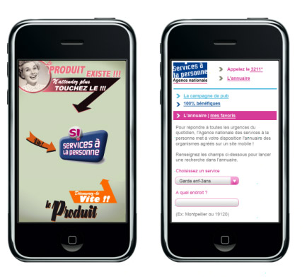 Les services � la personne accessibles sur t�l�phone portable !