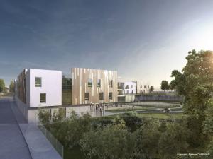  alt="Architecture Ehpad innovante: l'agence CHABANNE conçoit un Ehpad comme un Village avec ses villas et sa place animée"